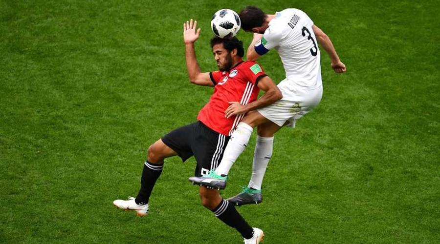 مصر تخسر أول مبارياتها في المونديال بهدف نظيف أمام أروجواي