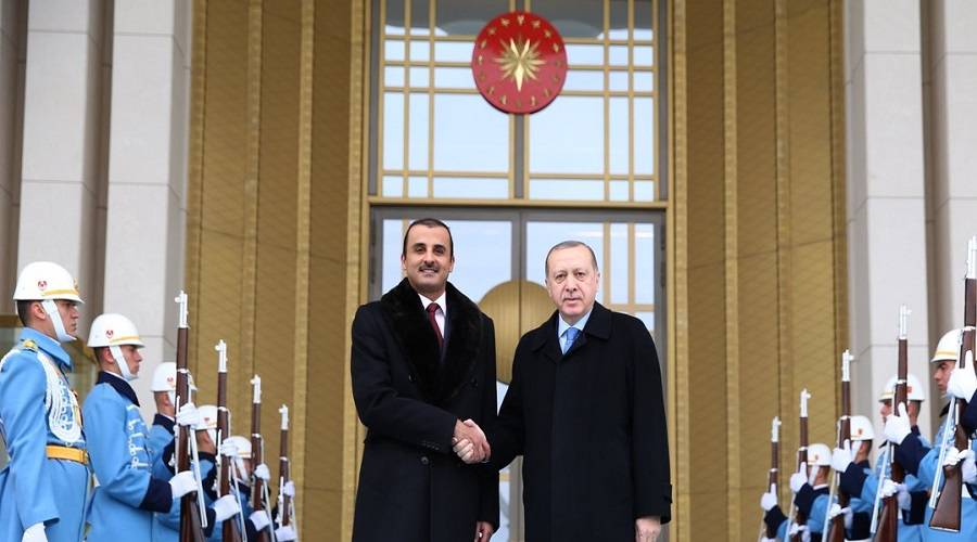 أردوغان يستقبل أمير قطر في أنقرة للمرة الثانية خلال شهر