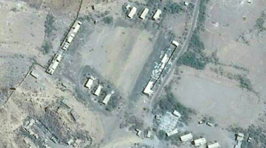 صورة جوية لمعسكر خالد الاستراتيجي في الساحل الغربي لمدينة تعز