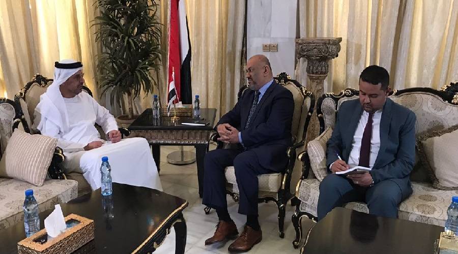 وزير الخارجية اليمني من لقائه بالسفير الإماراتي لدى اليمن 