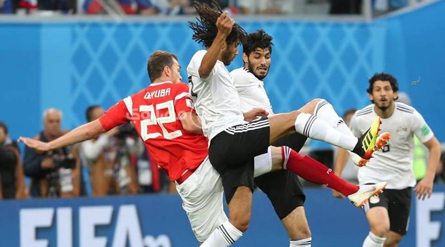 مصر تخسر مباراتها الثانية في المونديال أمام روسيا بثلاثة أهداف لهدف