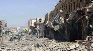 أحياء مدمرة في تعز نتيجة حرب مليشيا الحوثي والمخلوع صالح