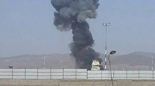 انفجار في قاعدة الديلمي الجوية شمال صنعاء
